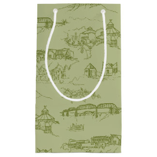Chattanooga Toile Grün Kleine Geschenktüte