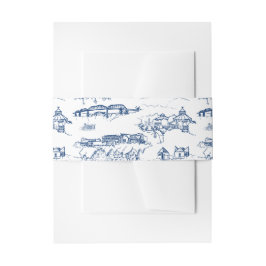 Chattanooga Toile Navy und White Einladungsbanderole