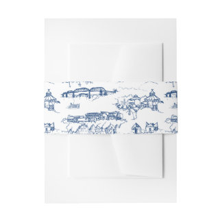 Chattanooga Toile Navy und White Einladungsbanderole