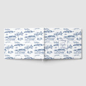 Chattanooga Toile Navy und White Wedding Gästebuch (Voll)