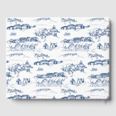 Chattanooga Toile Navy und White Wedding Gästebuch (Rückseite)