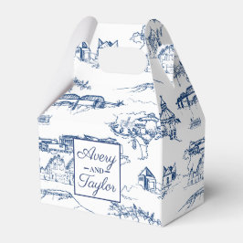 Chattanooga Toile Navy und White Wedding Geschenkschachtel
