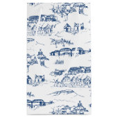 Chattanooga Toile Navy und White Wedding Kleine Geschenktüte (Rückseite)