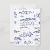 Chattanooga Toile Navy Vertical Response Card Mitteilungskarte (Rückseite)