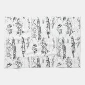 Chattanooga Toile Schwarzweiss Geschirrtuch (Horizontal)