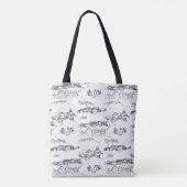 Chattanooga Toile Schwarzweiss Tasche (Rückseite)