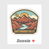 Chattanooga Valley, Georgien Aufkleber (Blatt)