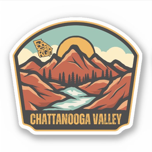 Chattanooga Valley, Georgien Aufkleber (Vorderseite)