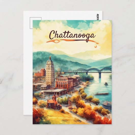 Chattanooga Walnut Street Bridge Postkarte (Vorne/Hinten)