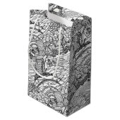 Chattanooga Whimsy Black and White Kleine Geschenktüte (Rückseite Schrägansicht)