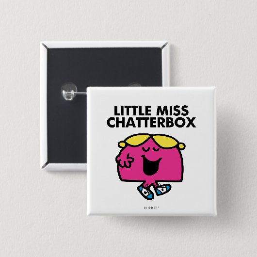 Chatten mit wenig Miss Chatterbox Button (Vorne & Hinten)