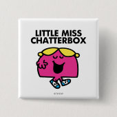 Chatten mit wenig Miss Chatterbox Button (Vorderseite)