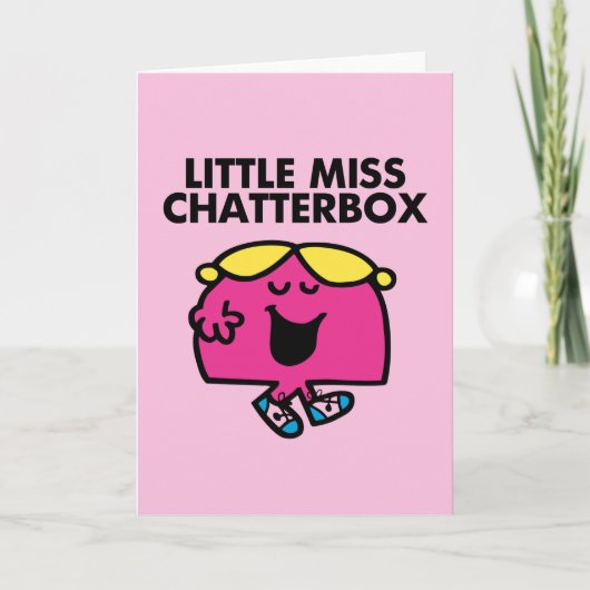 Chatten mit wenig Miss Chatterbox Karte (Vorderseite)