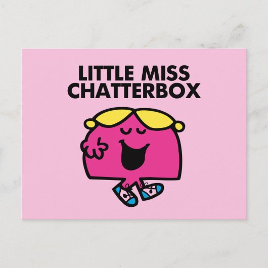 Chatten mit wenig Miss Chatterbox Postkarte (Vorderseite)