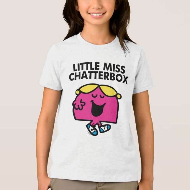 Chatten mit wenig Miss Chatterbox Tri-Blend Shirt (Vorderseite)