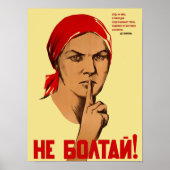 Chatter nicht! Ne Boltay! CCCP Sowjetunion Gewerks Poster (Vorne)