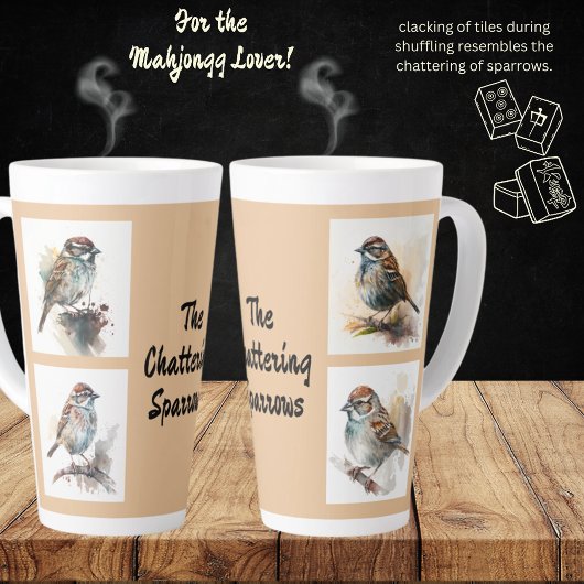 Chattering Sparrows - Mahjongg-Referenz Milchtasse