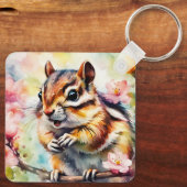 Chattering Spring Chipmunk Schlüsselanhänger (Rückseite)