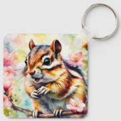 Chattering Spring Chipmunk Schlüsselanhänger (Rückseite)