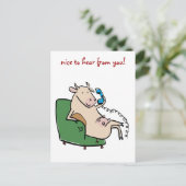 chatting_cow, nett zu hören von Ihnen! Postkarte (Stehend Vorderseite)