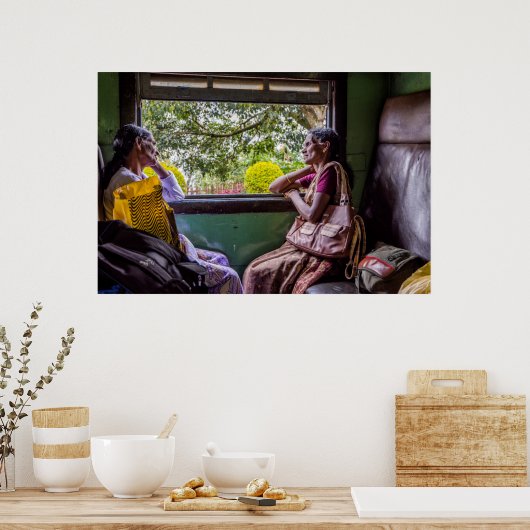 Chatting im Zug Poster (Küche)