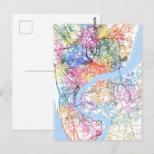 Chattogram Bangladesh City Map Postkarte (Vorne/Hinten)