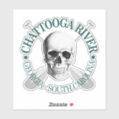 Chattooga-Fluss (Schädel) Aufkleber (Blatt)