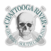 Chattooga-Fluss (Schädel) Aufkleber (Vorderseite)