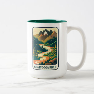 Chattooga River South Carolina Colors Zweifarbige Tasse