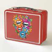 Chatty Blossoms Taza Metall Brotdose (Rückseite)