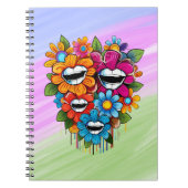 Chatty Blossoms Taza Notizblock (Vorderseite)