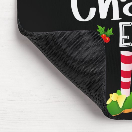 Chatty Christmas Elf Matching Pajama X-mas Party  Mousepad (Ecke)