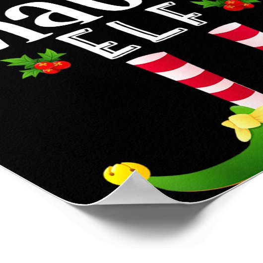 Chatty Christmas Elf Matching Pajama X-mas Party  Poster (Ecke)