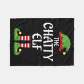 Chatty Elf Familie Matching Group Weihnachten Fleecedecke (Vorderseite (Horizontal))