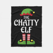 Chatty Elf Familie Matching Group Weihnachten Fleecedecke (Vorderseite)