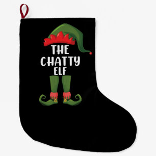 Chatty Elf Familie Matching Group Weihnachten Großer Weihnachtsstrumpf
