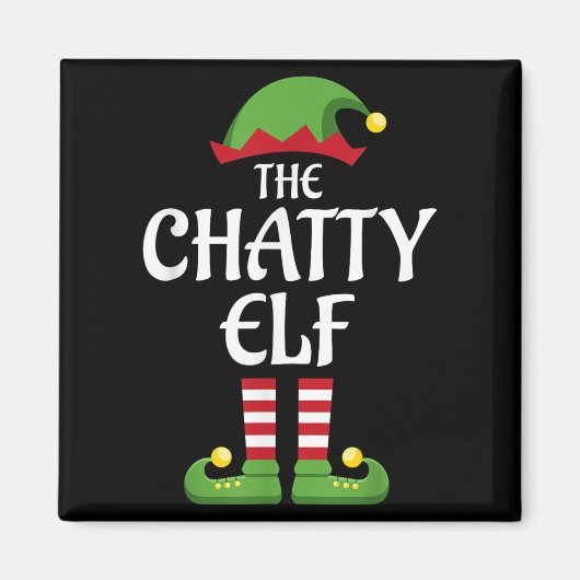Chatty Elf Familie Matching Group Weihnachten Magnet (Vorne)