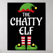 Chatty Elf Familie Matching Group Weihnachten Poster (Vorne)