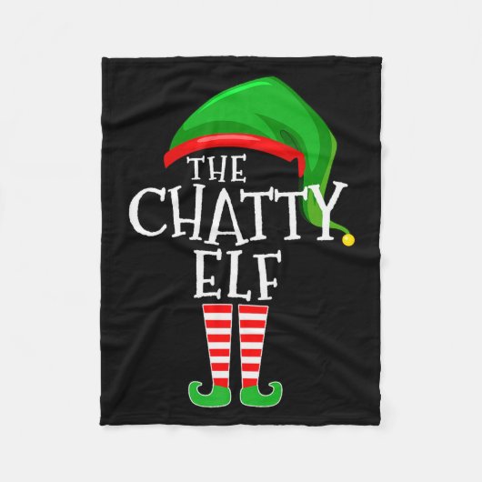 Chatty Elf Family Matching Group Christmas Premium Fleecedecke (Vorderseite)