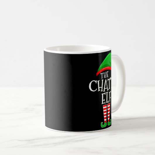 Chatty Elf Family Matching Group Christmas Premium Kaffeetasse (VorderseiteRechts)