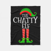 Chatty Elf Funny Matching Family Group Christmas P Fleecedecke (Vorderseite)