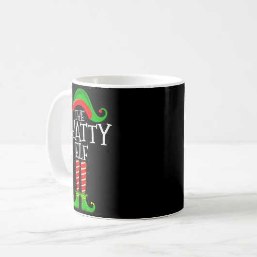 Chatty Elf Funny Matching Family Group Christmas P Kaffeetasse (Vorderseite Links)