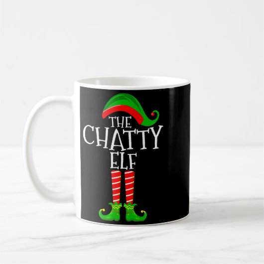 Chatty Elf Funny Matching Family Group Christmas P Kaffeetasse (Links)