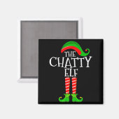 Chatty Elf Funny Matching Family Group Christmas P Magnet (Vorderseite/Rückseite)
