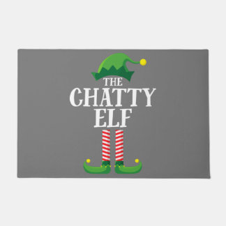 Chatty Elf Matching Family Group Christmas Party Fußmatte
