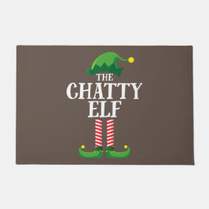 Chatty Elf Matching Family Group Weihnachts-Party Fußmatte