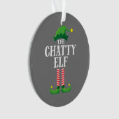 Chatty Elf Matching Family Group Weihnachts-Party Ornament (Vorderseite)