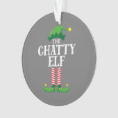 Chatty Elf Matching Family Group Weihnachts-Party Ornament (Vorderseite)