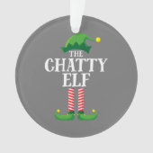 Chatty Elf Matching Family Group Weihnachts-Party Ornament (Vorderseite)
