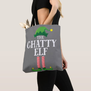 Chatty Elf Matching Family Group Weihnachts-Party Tasche